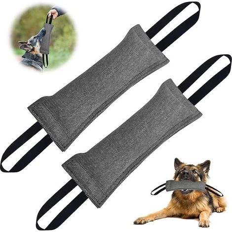 Dog Bite Draft Excluder Toy Jute Biting Toy Jute Biting Draft with Two Loops Dog Bite Toys Small Medium Large Gray (1/5)