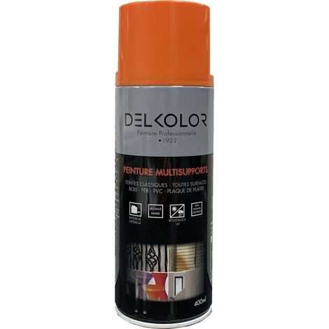 Delkolor Peinture en Aérosol - Couleurs RAL - 400ml Couleur: RAL 2004 ORANGE PUR