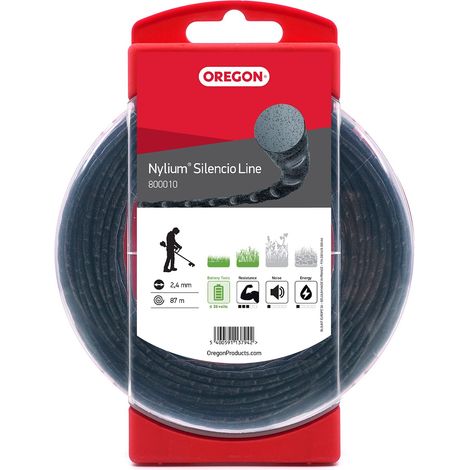 Filo decespugliatore Tondo Ritorto Nylium Silencio Nero ø2.4mm/87m Oregon 800010 (1/5)