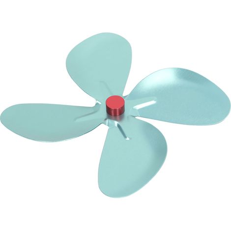 Pale de ventilateur en alliage d'aluminium pour la dissipation de la chaleur, avec vis de réglage pour accessoires de poêle à bois et de cheminée (1/5)