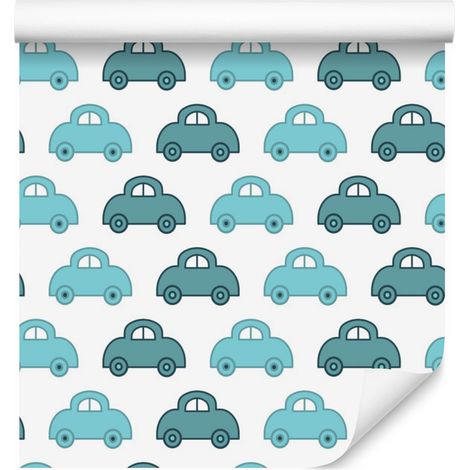 Papier peint Voitures bleues pour salon et chambre 50x1000 cm (1/5)