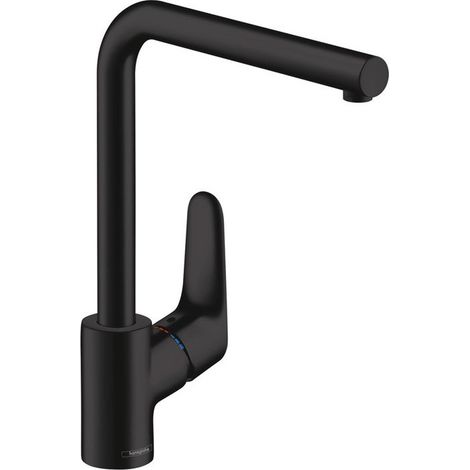 mitigeur de cuisine 280, 1 jet noir mat