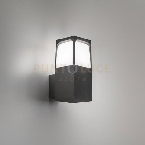 GES2030- APPLIQUE ALLUMINIO COLORE ANTRACITE 1 LUCE ATTACCO E27 IP44