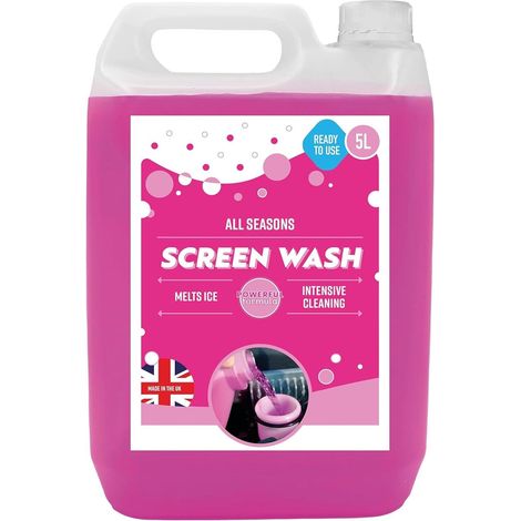 1 x 5L Pink Ready To Use All Season Windscreen Screenwash