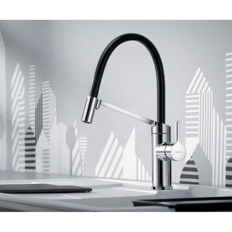 Blanco Viu S - Miscelatore da lavello con braccio di erogazione flessibile, cromo 524813
