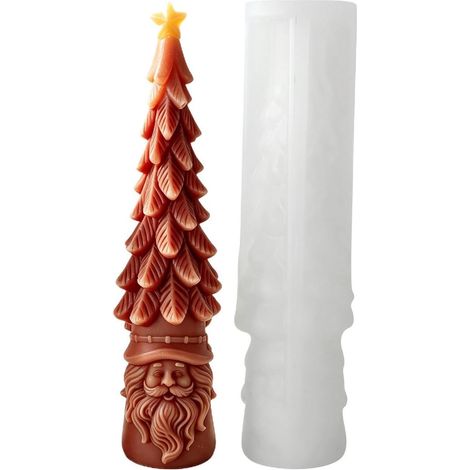 Moule à bougie en forme de sapin de Noël - Outil de bricolage réutilisable (1/5)