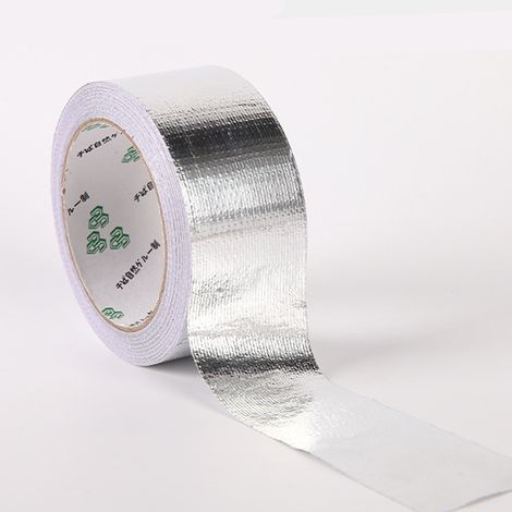 50mm20m Ruban Adhésif Aluminium renforcé, Bande d'étanchéité Étanche Feuille, ruban d'aluminium de réparation, Ruban adhesif haute temperature (1/4)