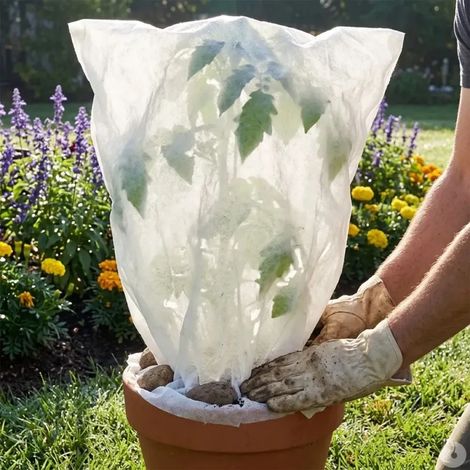 Couverture végétale non tissée 1x1,5m protection plantes (1/5)