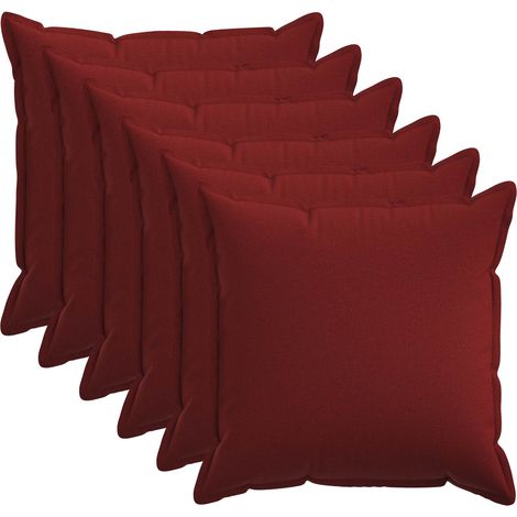 vidaXL Funda de almohada 6 pcs HOUTEN Rojo vino 80 x 80 cm (1/5)