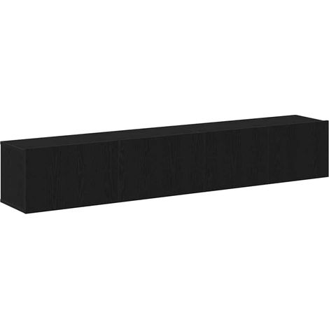 Conjunto de mueble de TV 2 pcs Roble Negro Madera de ingeniería vidaXL