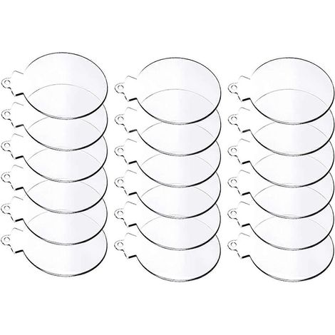 100 boules de Noël rondes en acrylique, boules transparentes vierges avec trous, idéales pour les loisirs créatifs et les décorations de fêtes. (1/4)