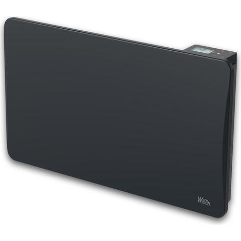 Warm Tech – Radiateur à inertie céramique 1500 W – Protection IP24 – Thermostat LCD programmable – Fixation murale incluse – Pour pièces jusqu'à 15m²