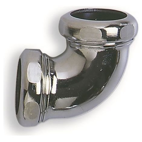 Curva MM in ottone cromato con dadi e guarnizioni coniche 1"1/4x32 429700OC11/4