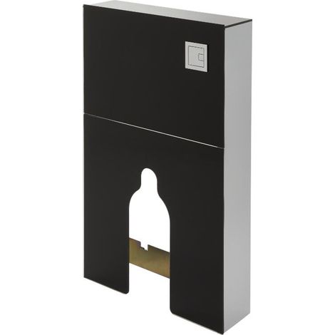 Milano Arca 504mm Bathroom Toilet WC Unit for Back to Wall Pan - Black