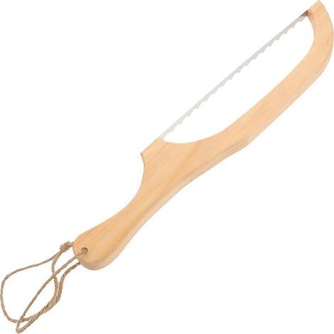 Coupe-pain en bois, trancheuse à pain, outil de découpe de pain maison, scie à pain en acier inoxydable-39.00X7.00X2.00CM-As Shown (1/3)