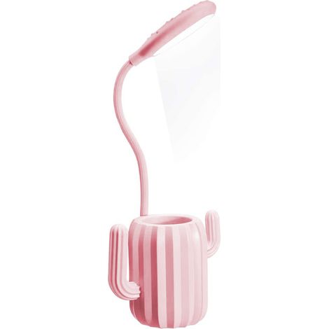 Lampe de bureau pour enfants, lampe de chevet LED rechargeable USB à 3 niveaux d'intensité avec porte-crayons pour le bureau et la maison. (1/4)