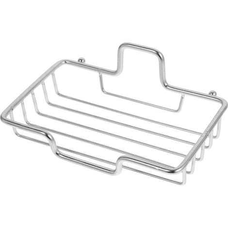 Bohrfreier, wandmontierter Edelstahl-Seifenschale, mit Abflusslöchern, platzsparend, geeignet für Bad und Küche, rostfreie Aufbewahrung und Organisation