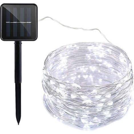 Guirlande Solaire Exterieur, 22m 200 LED Guirlande Lumineuse Exterieure Solaire Étanche 8 Modes, Solaire Guirlande Guinguette Exterieur pour Jardin Terrasse Maison Fête Noël (1/4)