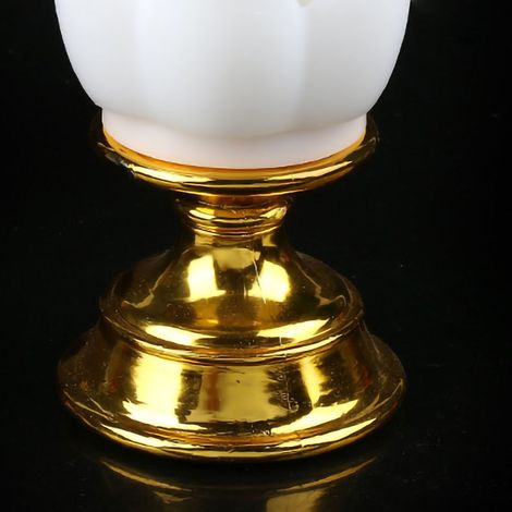 Lampe lotus LED, imitation mèche de bougie, lumière douce et naturelle, lampe Bouddha décorative blanche (1/5)