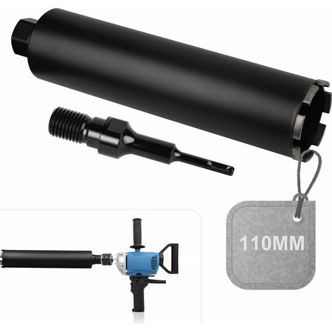 Couronne Diamant Ø 110 mm 1¼" UNC avec Adaptateur SDS plus L 420 mm (1/5)