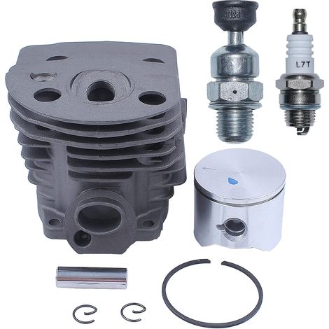 Piston de cylindre 45mm pour tronçonneuse Husqvarna 50 51 55 51EPA 55EPA 55Rancher avec soupape de décompression et bougie d'allumage à remplacer 503609171 (1/5)