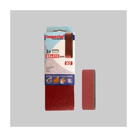 Nastro abrasivo 65x410 mm grana 60 - 3 pezzi