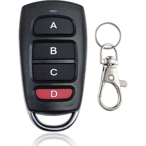 QAZQA Telecommande Universelle Portail Télécommande de Portail Telecommande Universelle Porte Garage 433,92 MHz Télécommandes de 4 Touches Duplicateur de Code Fixe 1pc (1/5)