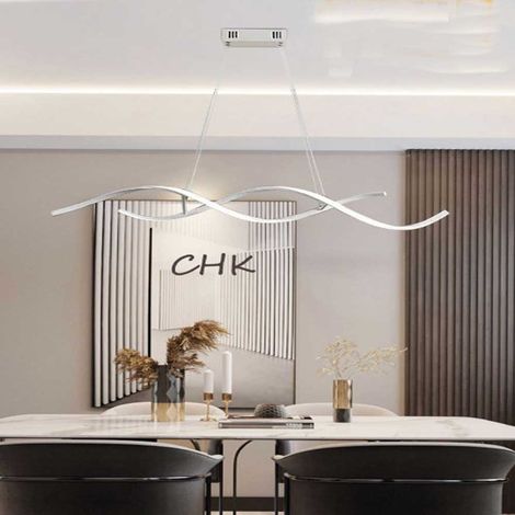 Lampadario led a sospensione 28 watt lampada moderna a onda twist bianco luce  calda 3000k