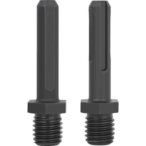 Lot de 2 adaptateurs M14 filetage extérieur pour foret diamant, SDS Plus et tige triangulaire adaptateur avant foret diamanté M14, adaptateur pour perceuse M14 filetage M14 (1/4)