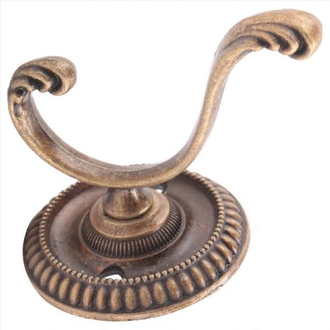 Lot de 5 crochets muraux antiques en alliage de zinc avec vis, 5,4 cm (1/5)
