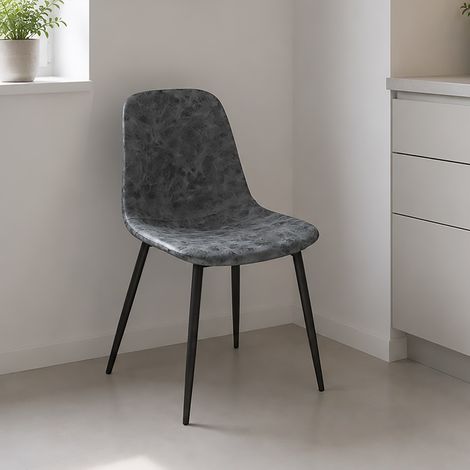 SEDIA MOD. VILLA ECOPELLE INVECCHIATA GRIGIO SCURO (1/5)