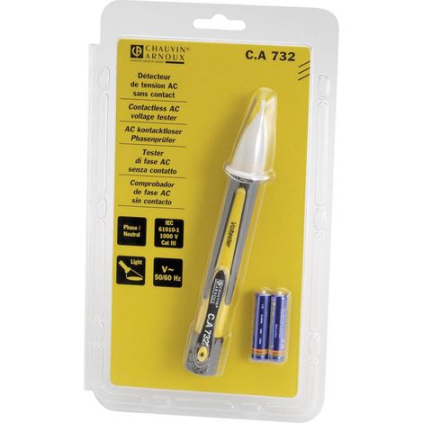 Penna Rilevatore di Tensione Alternata Senza Contatto + Lampada LED Ca 732 - P01191745z - Chauvin Arnoux (1/3)
