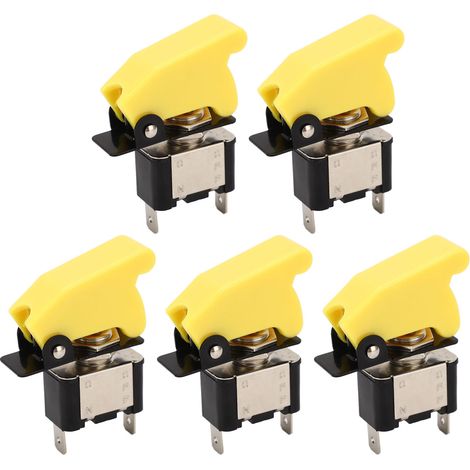 Interrupteur à bascule 5 pièces en alliage, revêtement ABS anti-oxydation, structure stable, 25 A, marche/arrêt, 12 V CC (1/5)