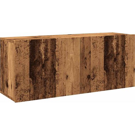 Meuble TV,Banc TV,Armoire TV mural vieux bois 100x30x41 cm CFW761326 (1/5)