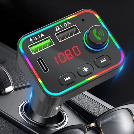 Transmetteur FM Bluetooth Voiture - APERIL - Allume Cigare - Charge Rapide - Bluetooth 5.0 - Mains Libres (1/3)