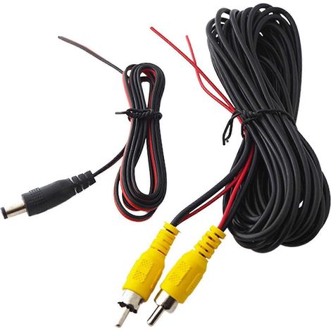 Câble vidéo 6 m x 10 m pour caméra de recul de voiture - Câble RCA universel pour connecter la caméra de recul à l'écran multimédia de la voiture - 6 m (1/5)