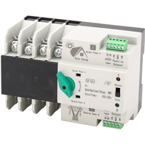 AC400V Dual Power Automatischer Umschalter 4P 50 oder 60Hz Doppelter elektronischer Leistungsschalter für Fabriken und Einkaufszentren 63A (1/5)