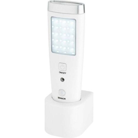 Lampada di sicurezza multifunzione Lumatic Guard, 43.2033 Lampada di sicurezza a LED, bianco/argento (1/4)