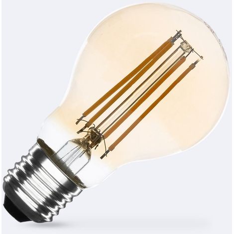 Lampadina Filamento LED E27 8W 750 lm Regolabile A60 Gold No Flicker 2700K Bianco Caldo