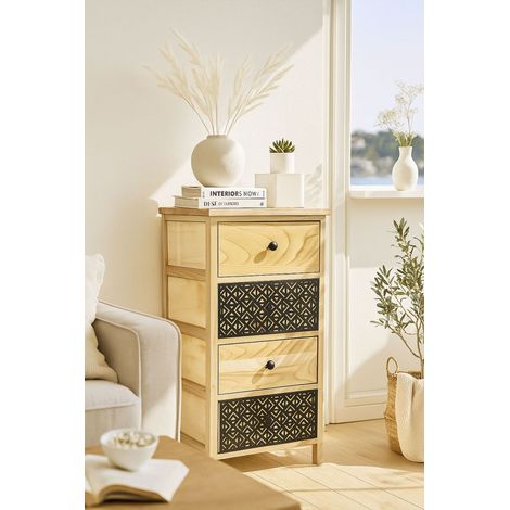 Muebles Auxiliares - Cajonera Ancha Tidalon 4 Cajones (1/5)