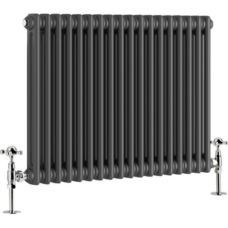 Warmehaus Traditional Double Anthracite Radiator 600 x 830mm