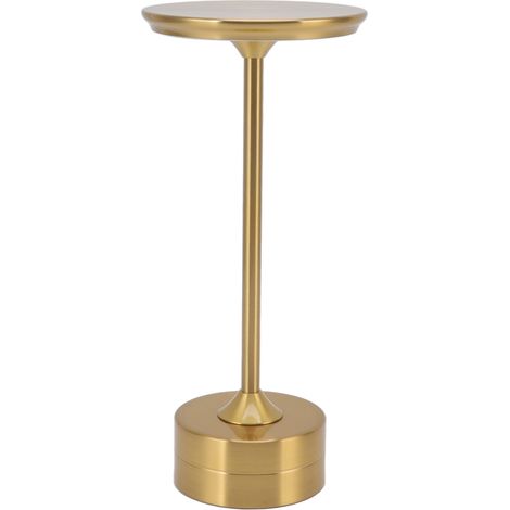 Lampe de table sans fil rechargeable 2000 mAh, 3 niveaux de luminosité, portable, USB-C, LED, lampe de chevet en métal doré (1/5)