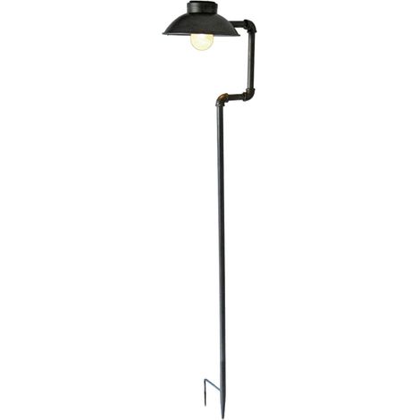LED Solaire Lampe Extérieure Jardin Chemin Éclairage Ground Spike Plug Luminaire Antique Noir HARMS 507097
