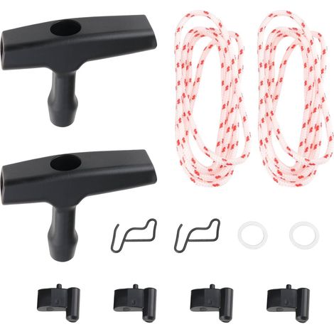 Kit of 2 pull cords with handles, tabs and seals compatible with Stihl MS250 MS260 MS290 MS390 (1/5)