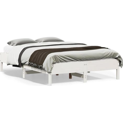 Letto senza Materasso Bianco 120x190 cm Legno Massello di Pino vidaXL (1/5)