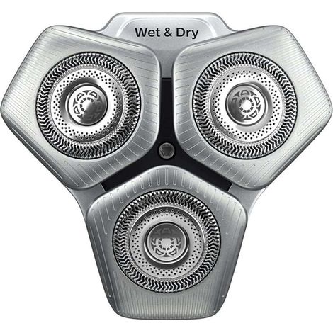 Têtes de rasage SH71/50 pour rasoirs Philips séries S5000, S7000, SH60/70 et SH71/50 (argent)