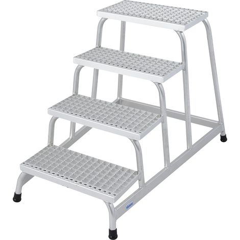 Marchepied de montage Krause avec marches en caillebotis, 1x4 marches, 805348 (1/5)