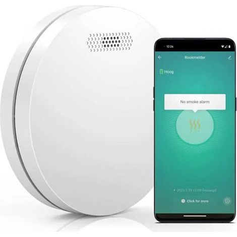 Connected Smoke Detector - 10-Year Battery - WiFi Fire Alarm with Smart Life - 1 piece
