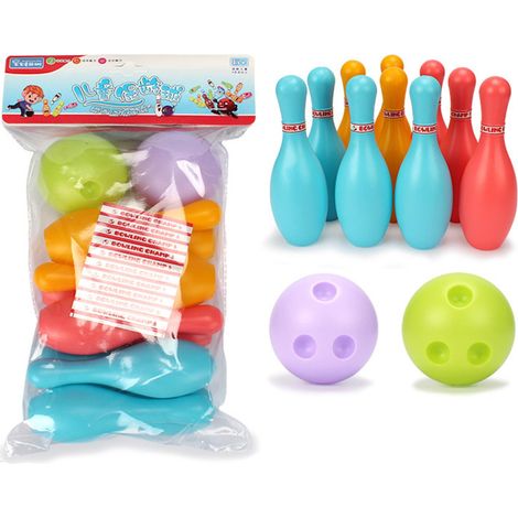 Bowling-Set für Kinder, Spielzeug für drinnen und draußen, ideal für Mädchen und Jungen. (1/5)
