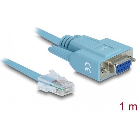 Adaptateur RS-232 DB9 femelle 1 x RS-232 RJ45 mâle (1 m) (1/4)